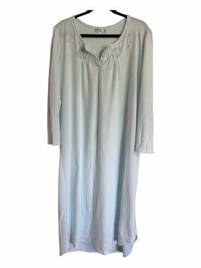 Miss Elaine Pale Mint Long Sleeve Nightgown